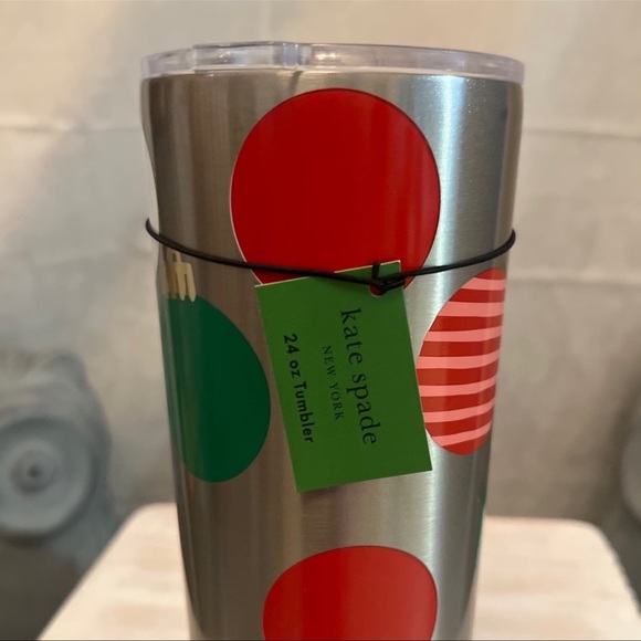 **SOLD On Mercari** Kate Spade Christmas Balls Tumbler - Picture 3 of 3